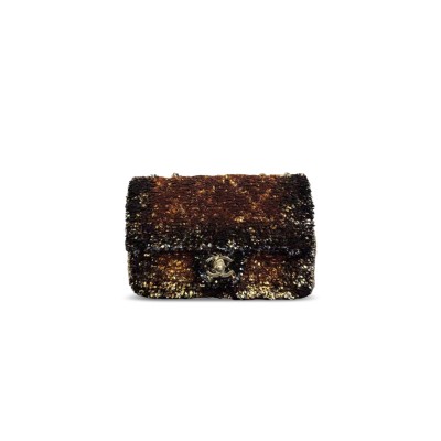 CHANEL 25B SEQUIN FLAP BAG (21*14*8cm)